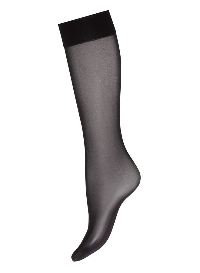 Wolford Individual 10 Denier Knee-Highs Transparent For Women Sheer With Exceptional Smooth Soft Stretchable Comfort Band. - Image 5